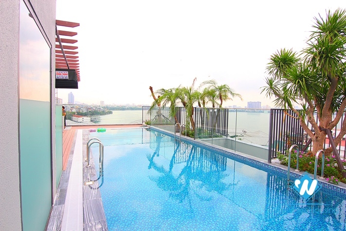 Supper nice apartment with nice view from the balcony of apartment for rent in Tu Hoa St 